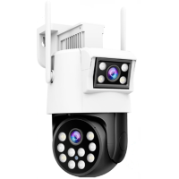 Çift Kamera 4MP PTZ Hareket Takipli Gece Görüşlü ALarmlı Bildirimli Su Geçirmez Onvif WiFi IP Kamera