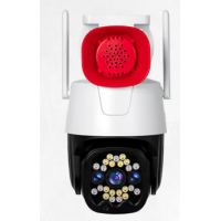 Sirenli Alarmlı Güvenlik Kamerası İç Dış Mekan 3 MP PTZ İp Gece Görüşlü Kablosuz Wifi O-Kam Pro uygulamalı